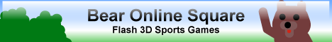クマーのスポーツゲーム! Bear Online Square - Flash 3D Sports Game